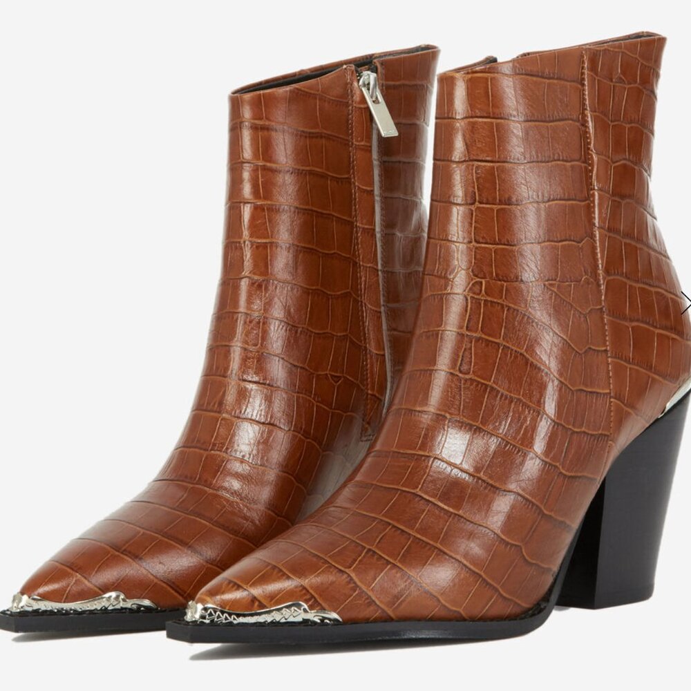 The Kooples Brown Heeled Ankle Boot